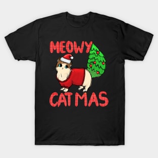 Funny Meowy Catmas T-Shirt